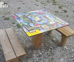 Signalétique touristique - Table de jeu - Espace Hannibal - Fabrication PIC BOIS