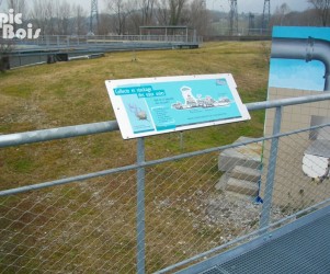 Signalétique touristique - Table de lecture - Les eaux usées - Fabrication PIC BOIS
