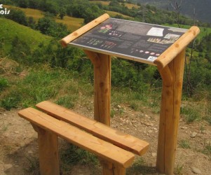 Signalétique touristique - Station de dessin - Panorama montagne - Fabrication PIC BOIS