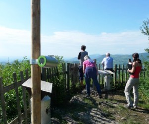 Signalétique touristique - Parcours sensoriel - Jumelles - Fabrication PIC BOIS