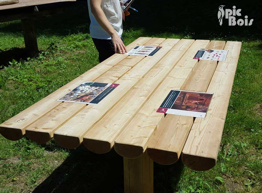 Signalétique touristique - Table de pique-nique - Thématiques - Fabrication PIC BOIS