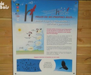 Signalétique touristique - Plaque thématique - Oiseaux migrateurs - Fabrication PIC BOIS