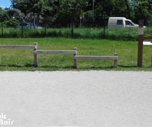 Signalétique touristique - Agrès sportif - Etirements - Dips - Fabrication PIC BOIS