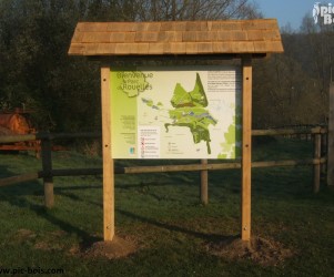 Signalétique touristique - Panneau d'information - Entrée parc - Fabrication PIC BOIS