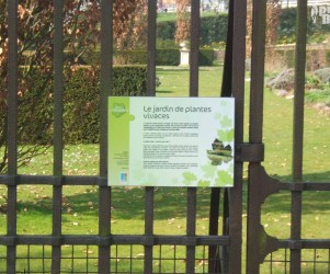 Signalétique touristique - Plaque thématique - Jardin des plantes - Fabrication PIC BOIS