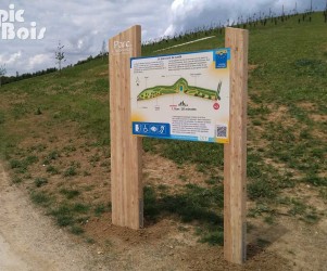 Signalétique touristique - Panneau d'information - Parcours PMR - Fabrication PIC BOIS