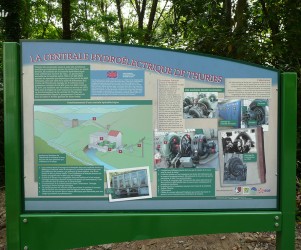 Signalétique touristique - Panneau d'information - La centrale - Fabrication PIC BOIS