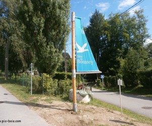 Signalétique touristique - Totem - Bache d'accueil - Fabrication PIC BOIS