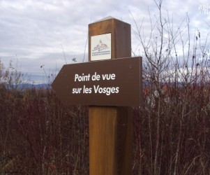Signalétique touristique - Directionnel sentier - Point de vue - Fabrication PIC BOIS