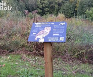 Signalétique touristique - Table de lecture - Le sentier nocturne - Fabrication PIC BOIS