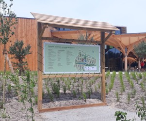 Signalétique touristique - Bâche - Plan de camping - Fabrication PIC BOIS