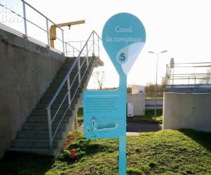 Signalétique touristique - Plaque thématique - Station d'épuration - Fabrication PIC BOIS