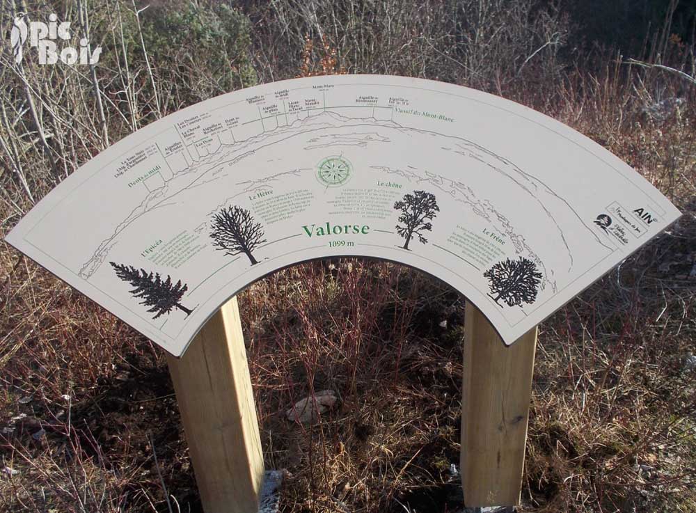 Signalétique touristique - Table d'orientation - Flore et panorama - Fabrication PIC BOIS