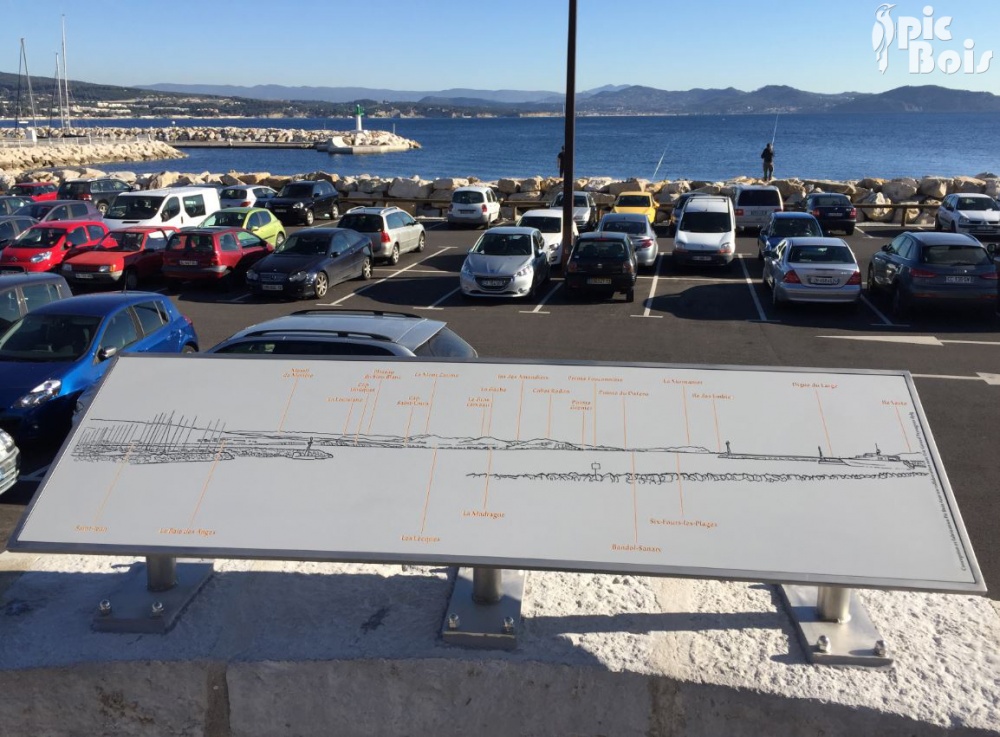Signalétique touristique - Table d'orientation - Panorama littoral - Fabrication PIC BOIS