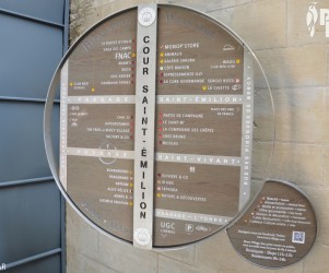 Signalétique touristique - Panneau d'information - Plan services - Fabrication PIC BOIS
