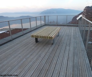 Signalétique touristique - Banc - Sans dossier - Fabrication PIC BOIS