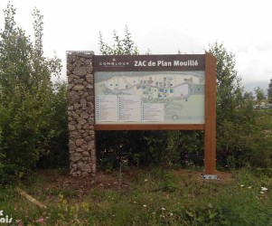Signalétique touristique - Panneau d'information - Plan ZAC - Fabrication PIC BOIS