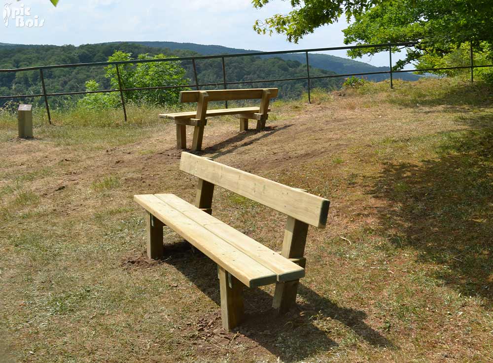 Signalétique touristique - Banc - Ensemble Classéo - Fabrication PIC BOIS