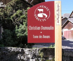 Signalétique touristique - Enseigne - Vente de fromage - Fabrication PIC BOIS