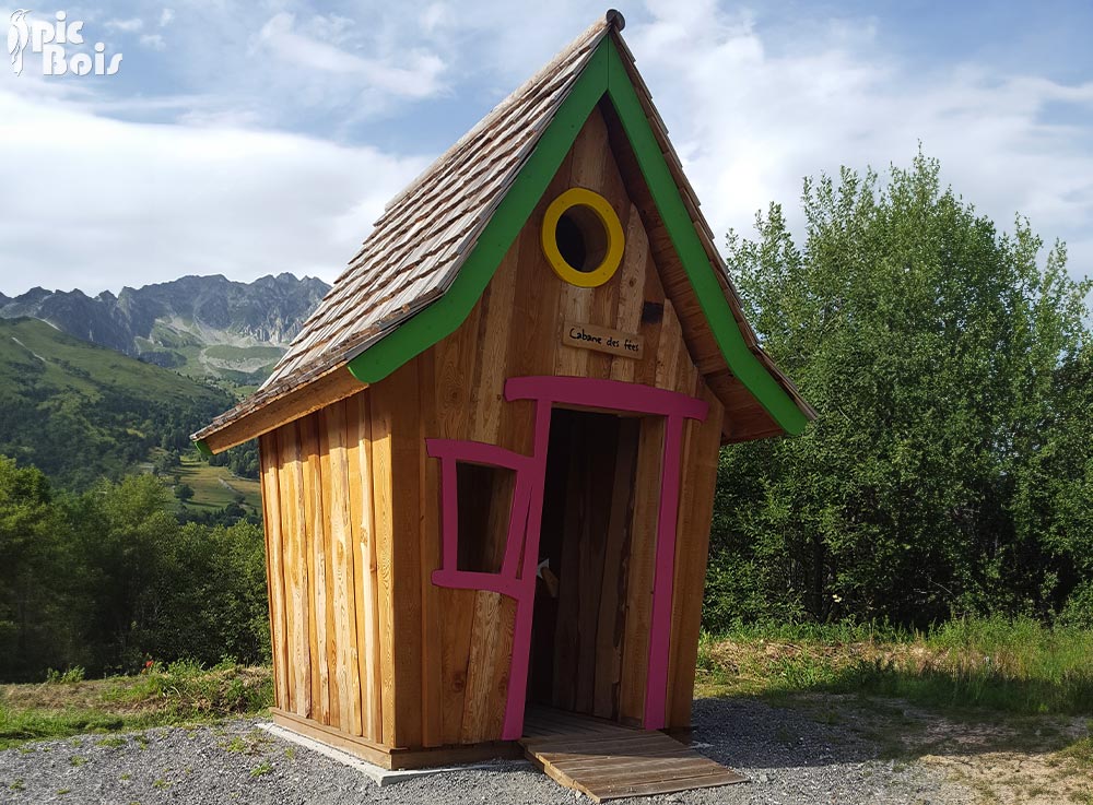 Signalétique touristique - Mobilier abri - Cabane des fées - Fabrication PIC BOIS