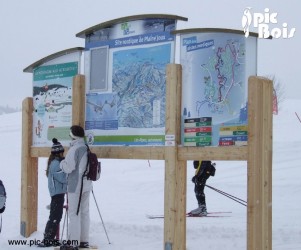 Signalétique touristique - Plan des pistes - Plan des pistes - Fabrication PIC BOIS
