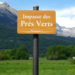 Plaque de rue – Imitation bois