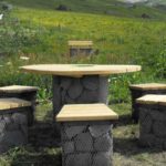 Table de pique nique – Pied gabion