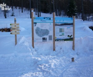 Signalétique touristique - Plan des pistes - Pistes de ski - Fabrication PIC BOIS