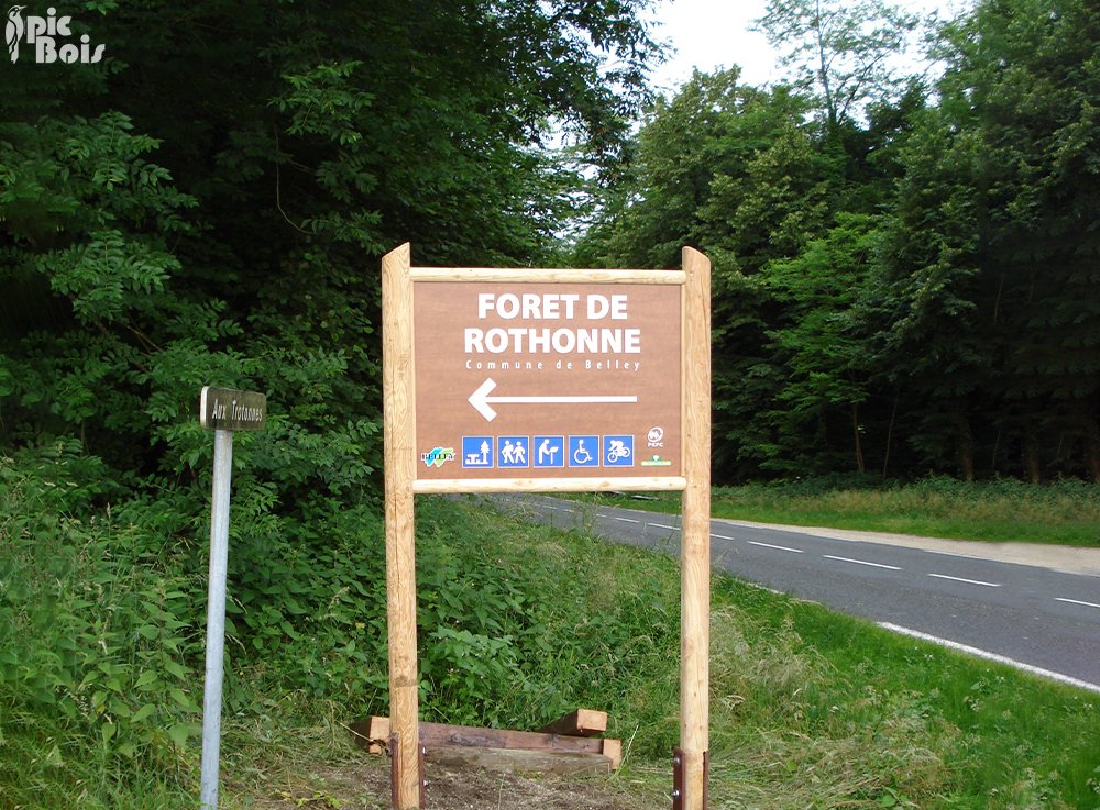 Signalétique touristique - Panneau d'information - Accueil forêt - Fabrication PIC BOIS