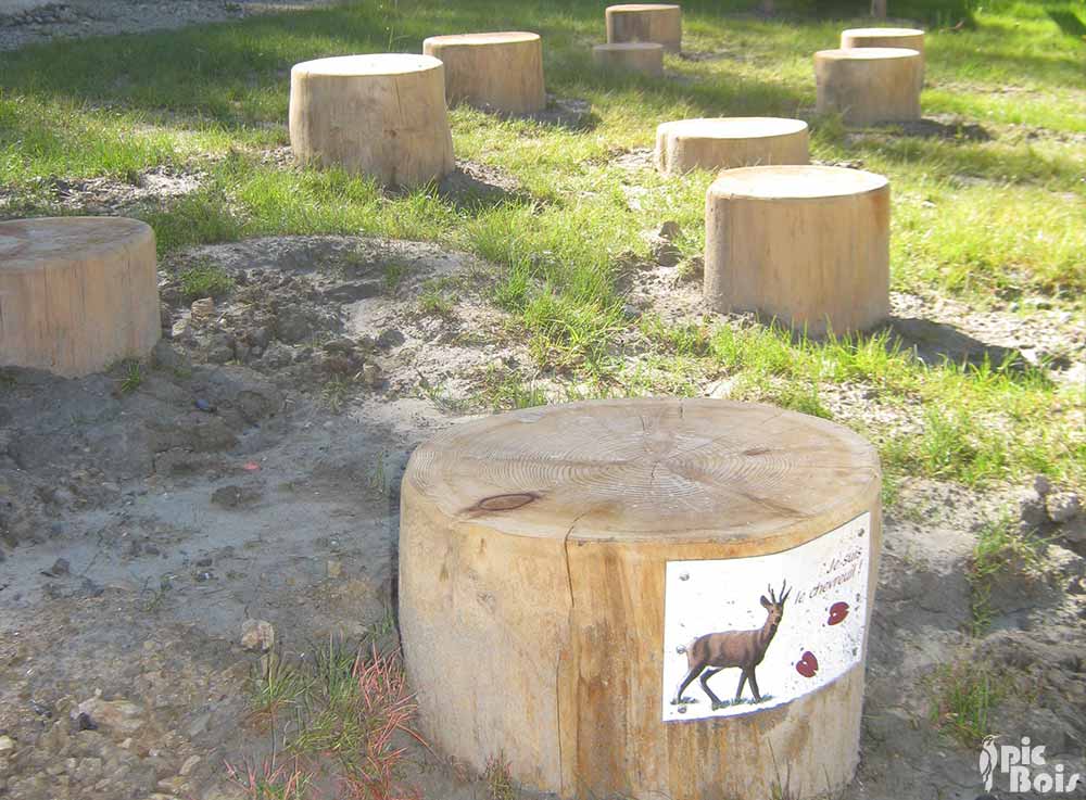 Signalétique touristique - Jeu ludo-sportif - Agrès saute animal - Fabrication PIC BOIS