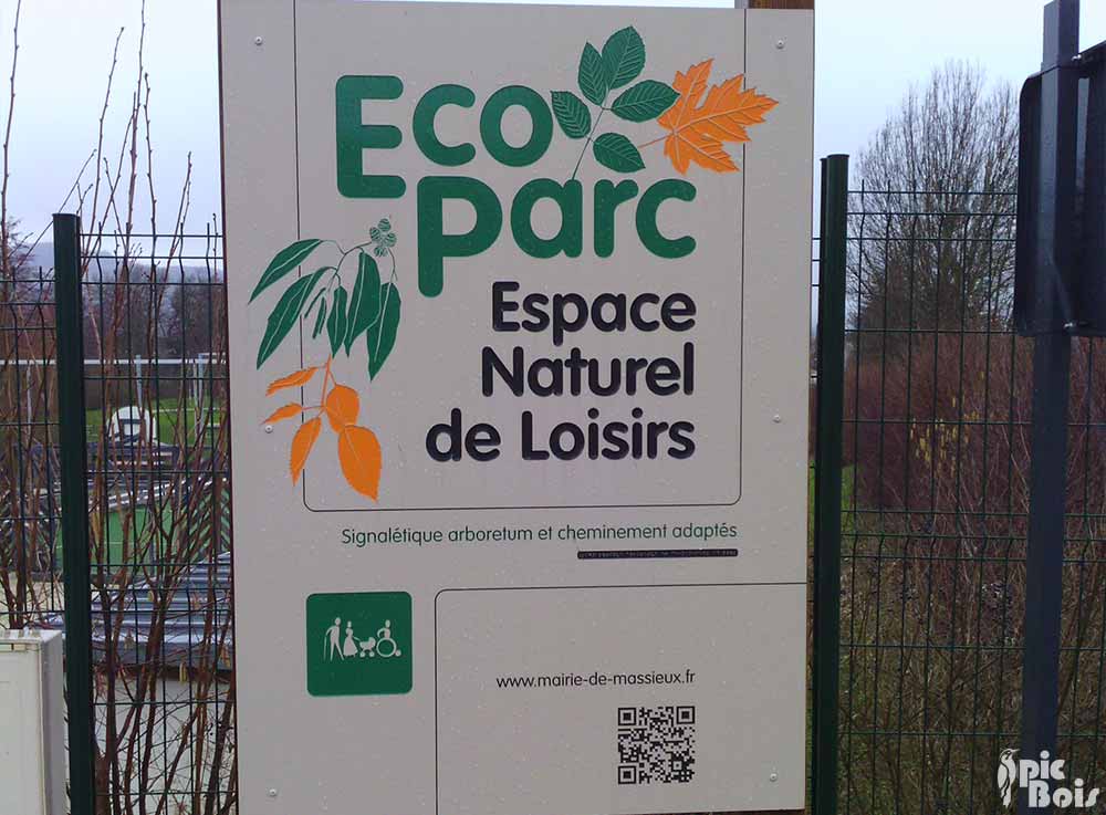 Signalétique touristique - Panneau d'information - Ecoparc - Fabrication PIC BOIS