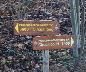 Signalétique touristique - Directionnel sentier - Parcours - Fabrication PIC BOIS