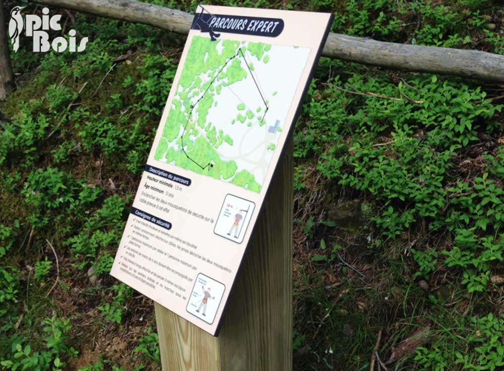 Signalétique touristique - Table de lecture - Parcours sportif - Fabrication PIC BOIS