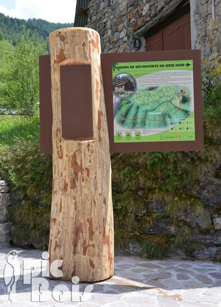 Signalétique touristique - Totem - Chemin de découverte - Fabrication PIC BOIS