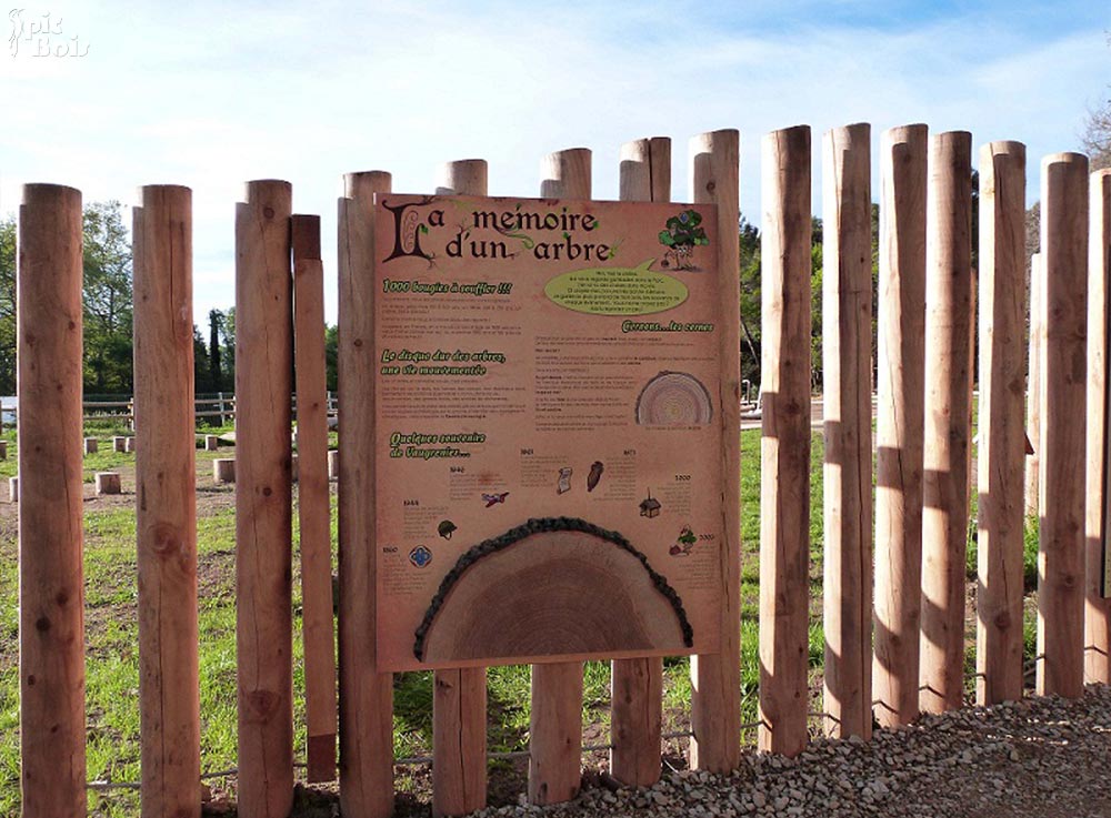 Signalétique touristique - Panneau d'information - L'arbre - Fabrication PIC BOIS