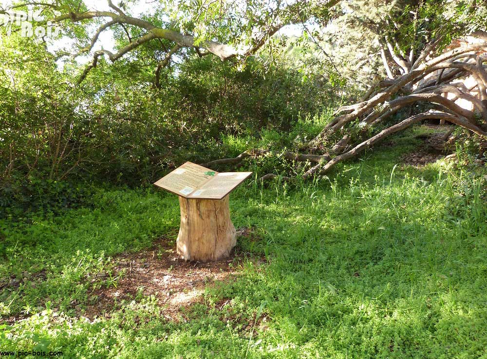 Signalétique touristique - Table de lecture - Table livre ouvert - Fabrication PIC BOIS
