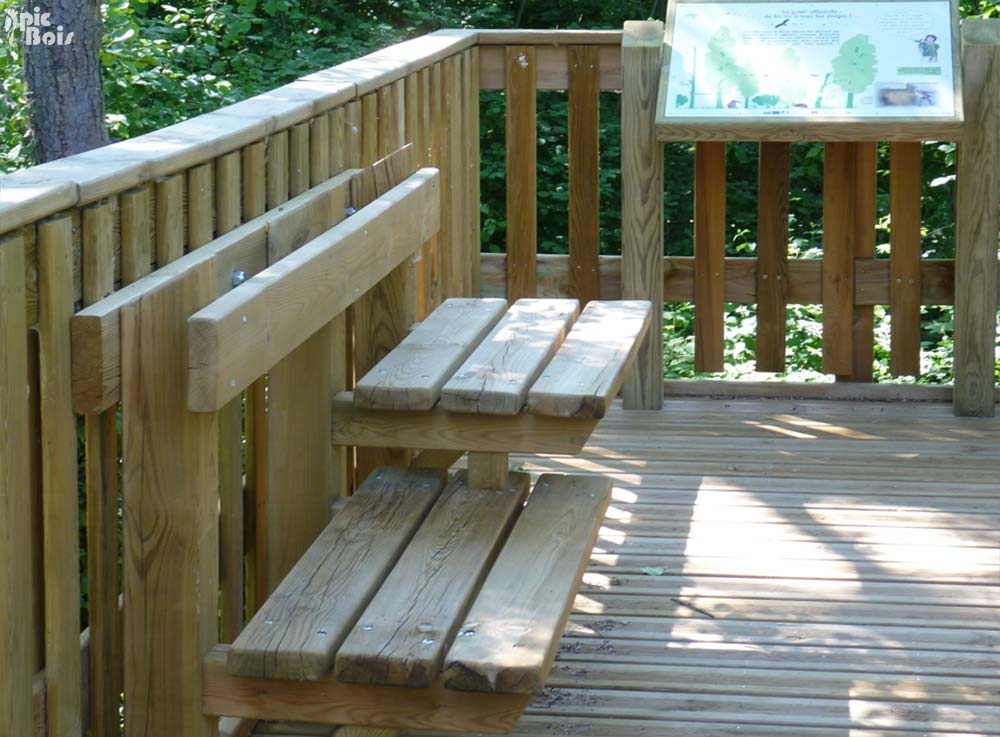 Signalétique touristique - Banc - Passerelle - Fabrication PIC BOIS