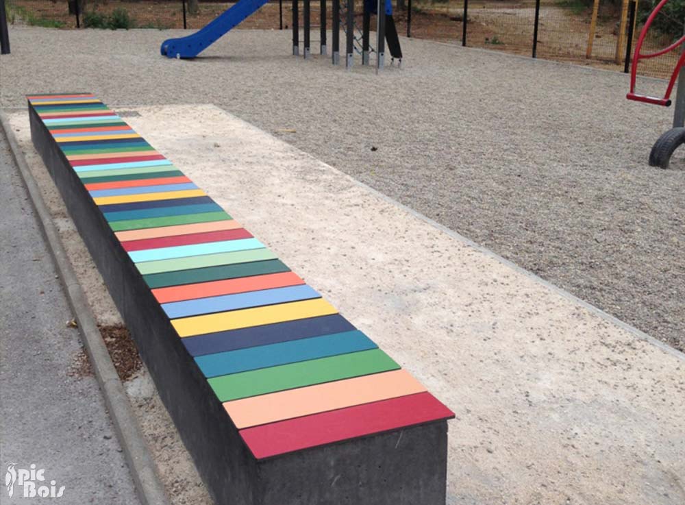 Signalétique touristique - Banc - Multicolore - Fabrication PIC BOIS