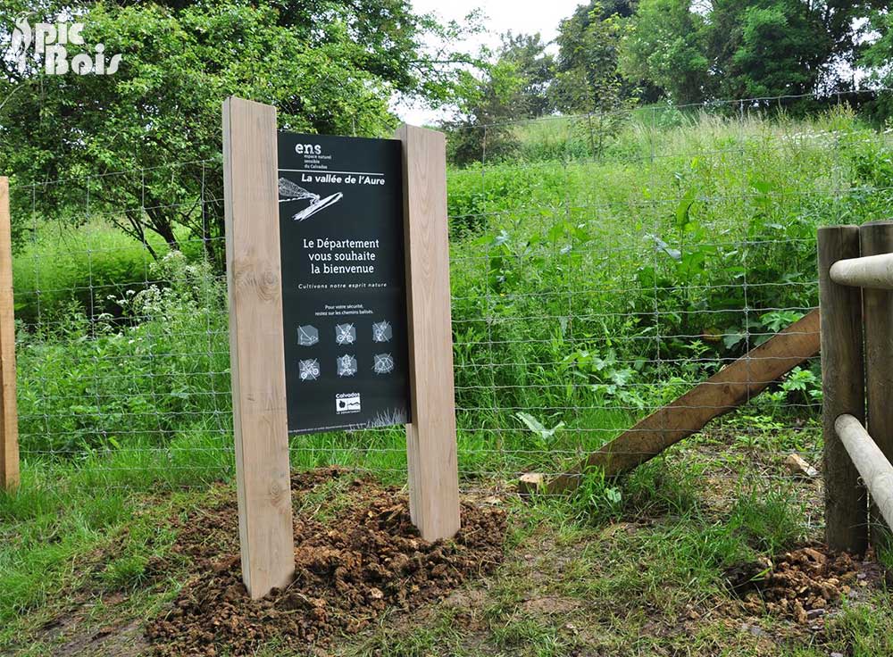 Signalétique touristique - Panneau d'information - Consignes site - Fabrication PIC BOIS