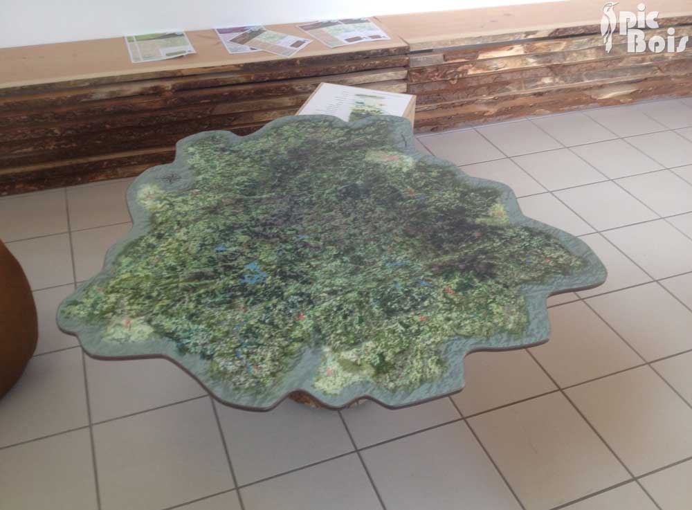 Signalétique touristique - Table de lecture - Plan de site - Fabrication PIC BOIS