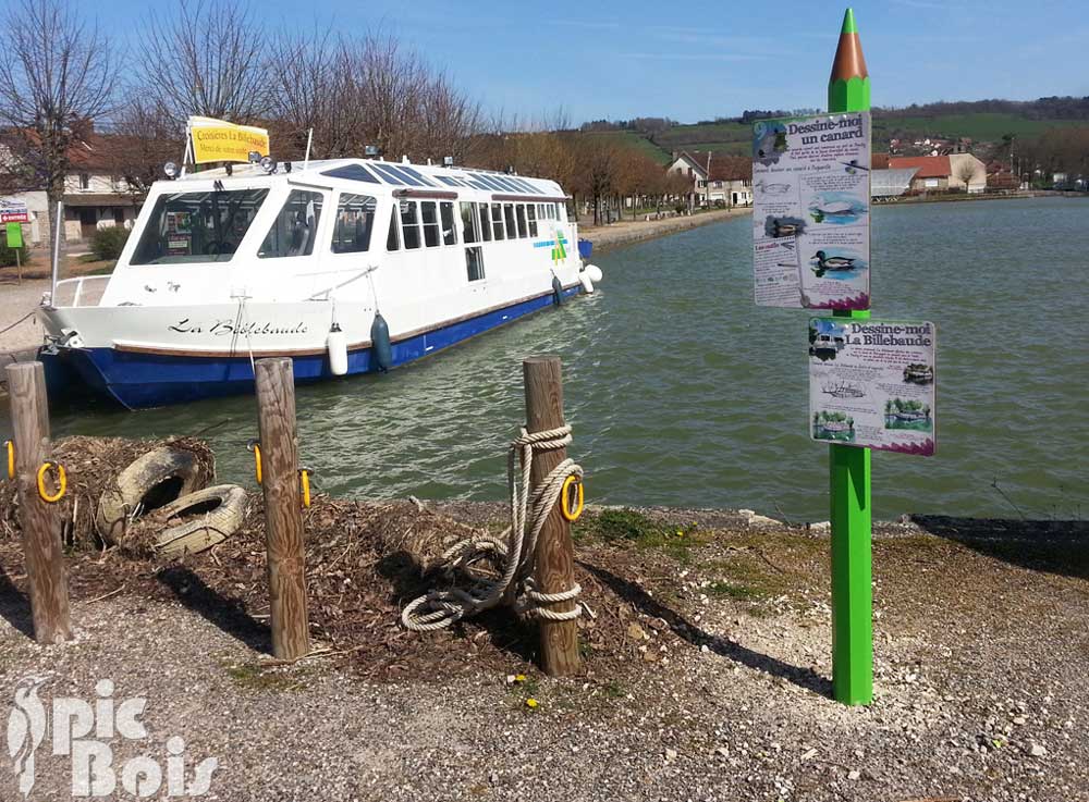 Signalétique touristique - Station de dessin - Initiation dessin - Fabrication PIC BOIS