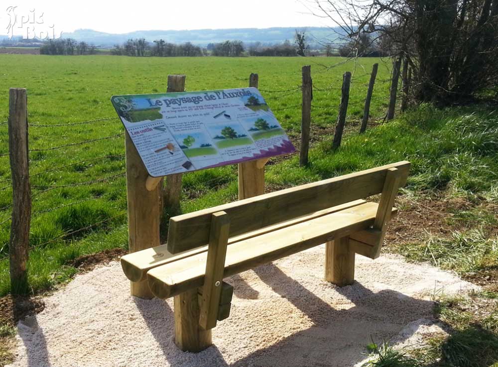 Signalétique touristique - Station de dessin - Dessiner un paysage - Fabrication PIC BOIS