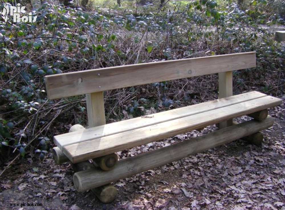 Signalétique touristique - Banc - Saint Sauveur - Fabrication PIC BOIS