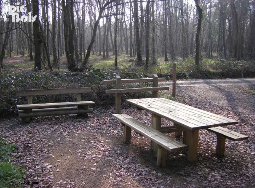 Signalétique touristique - Table de pique-nique - Vue globale - Fabrication PIC BOIS