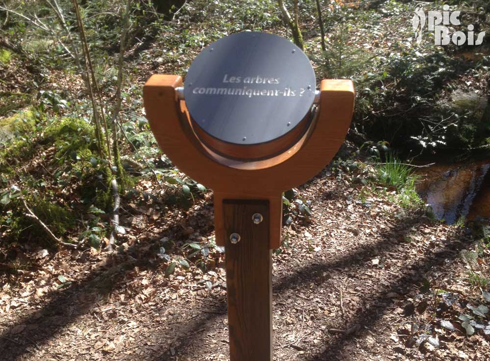Signalétique touristique - Mobilier interactif - Les arbres - Fabrication PIC BOIS