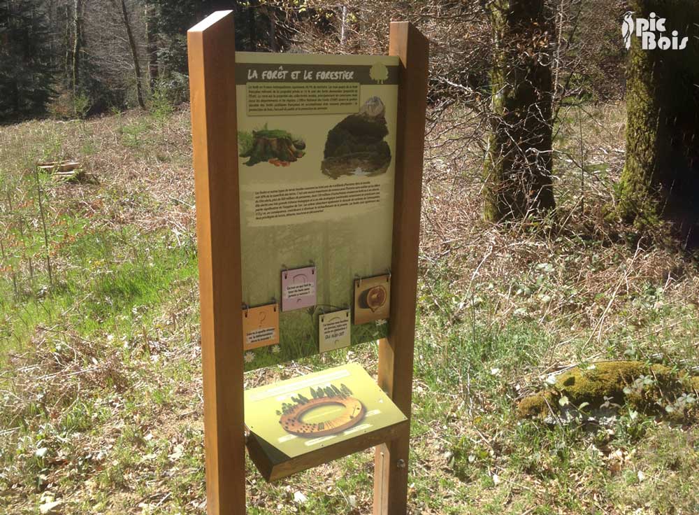 Signalétique touristique - Mobilier interactif - Le forestier - Fabrication PIC BOIS