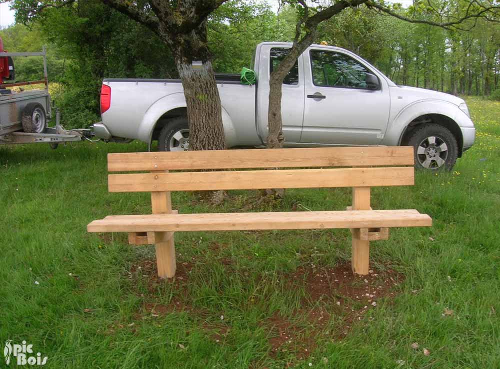 Signalétique touristique - Banc - Sentier de randonnée - Fabrication PIC BOIS