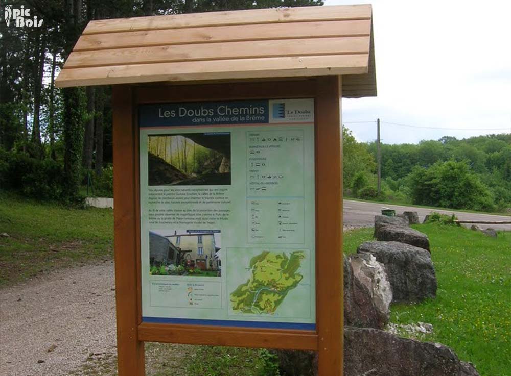 Signalétique touristique - Panneau d'information - Infos services - Fabrication PIC BOIS