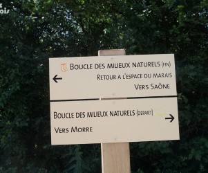 Signalétique touristique - Directionnel sentier - Boucle du marais - Fabrication PIC BOIS