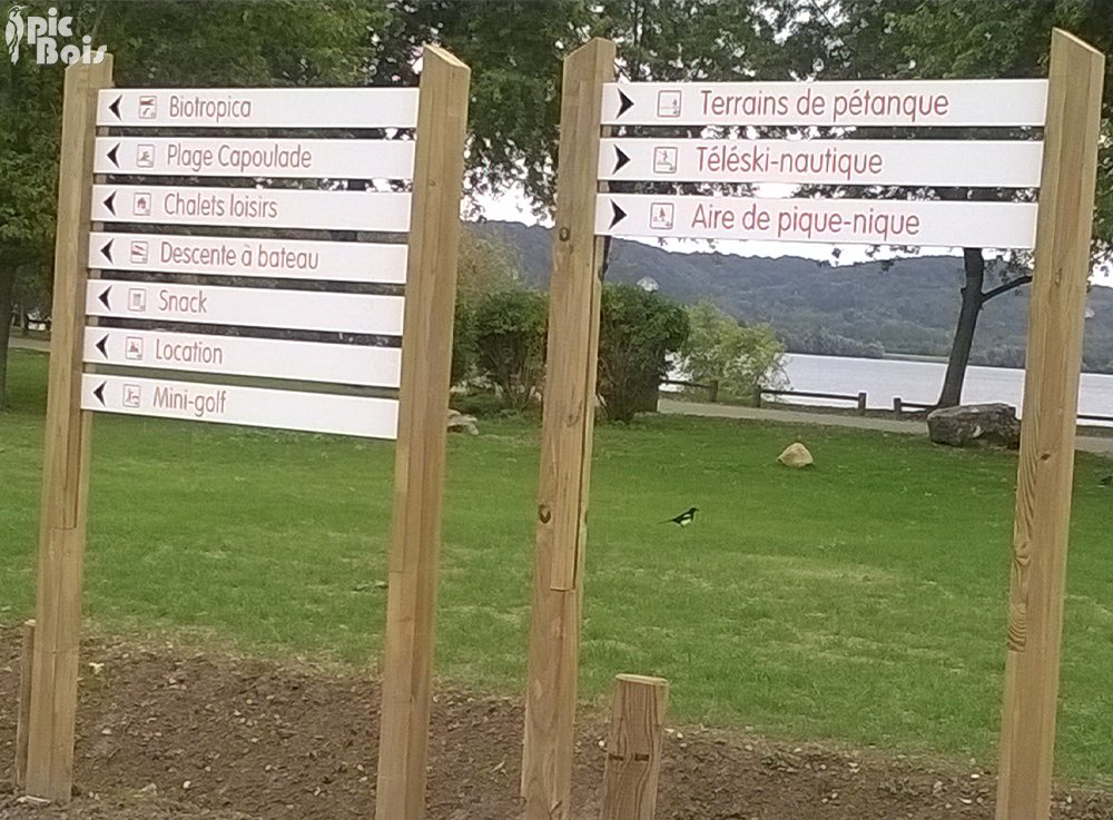 Signalétique touristique - SIL - Activités et loisirs - Fabrication PIC BOIS